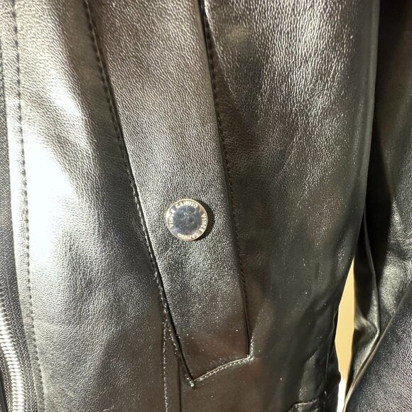 NWOT Vince Camuto Black Faux Leather Jacket - Size Medium - Picture 5 of 14